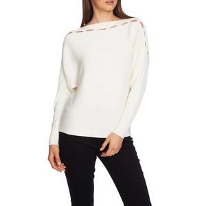 1. STATE Boat Neck Slit Yoke Sweater L